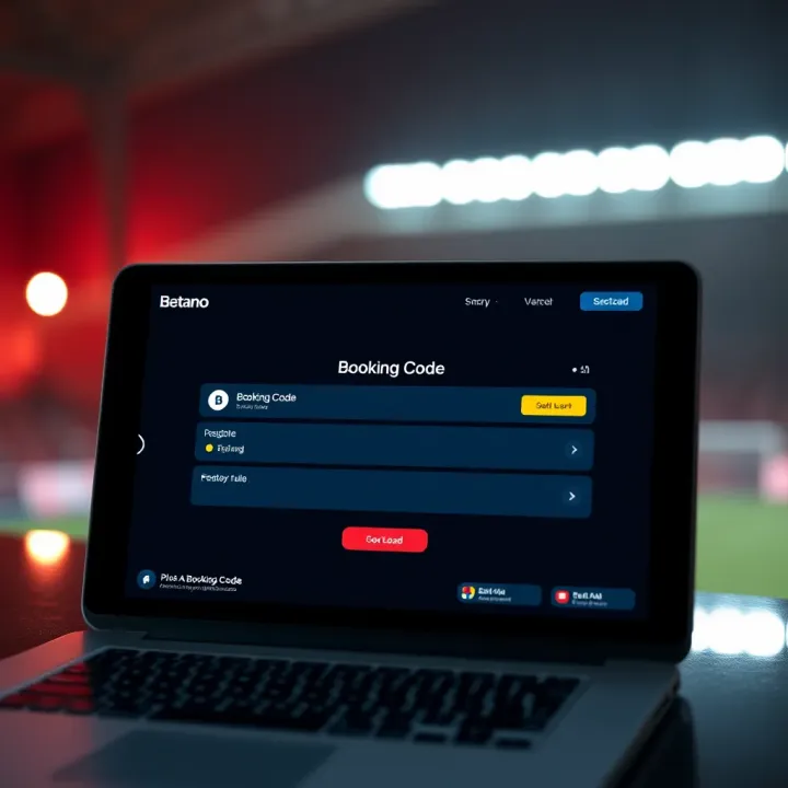 Screenshot showing the Betano platform's booking code entry interface