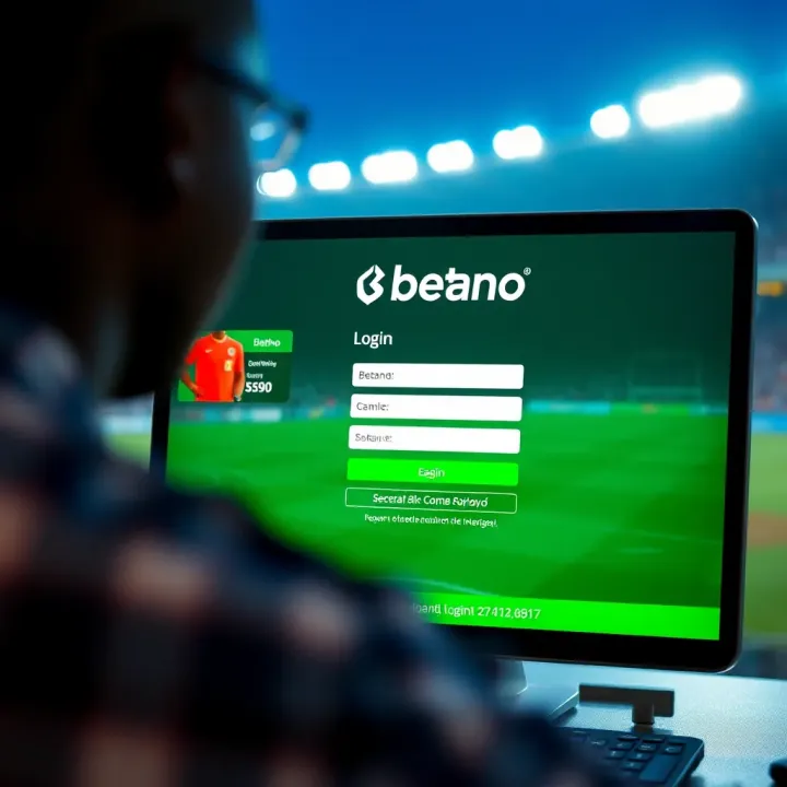 User entering login credentials on Betano platform interface
