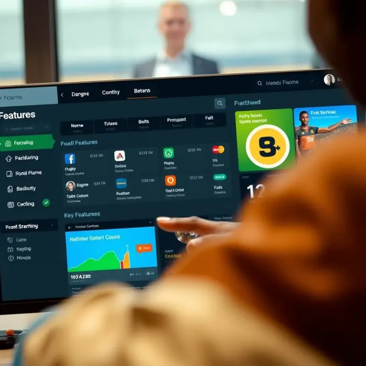 Dashboard overview displaying key features available after successful Betano UG login