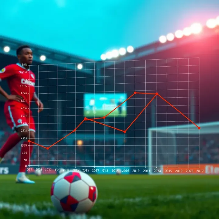Graph illustrating probability and payout trends for over goals bets in Nigerian football matches