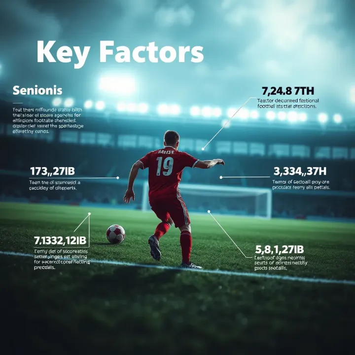 Conceptual visualization of factors influencing accurate football score predictions including team stats and betting insights
