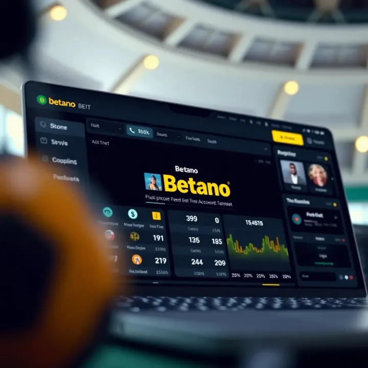Illustration showing a betting account dashboard with a free bet notification