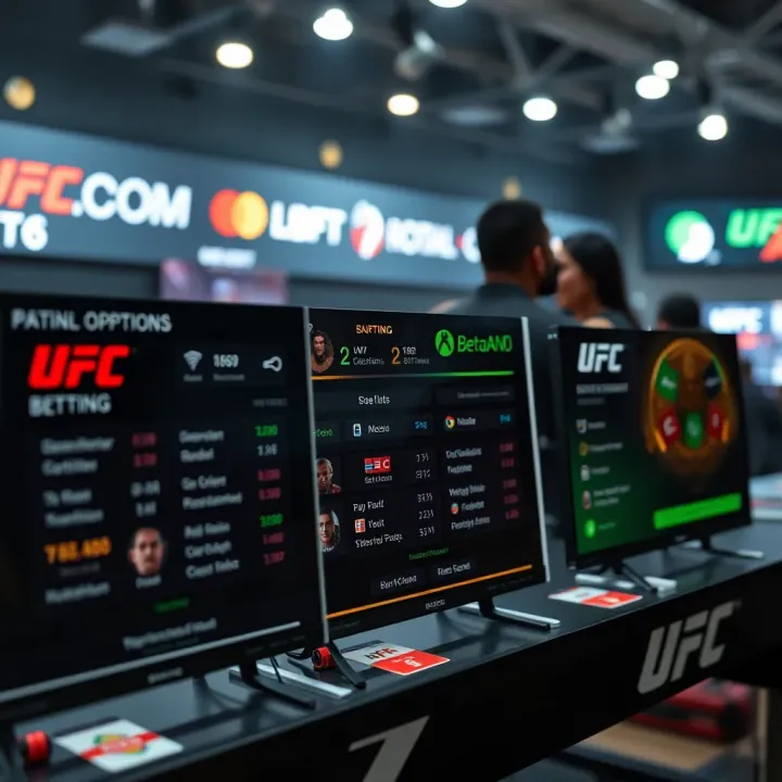 Display of various UFC betting options and Nigerian Naira payment methods