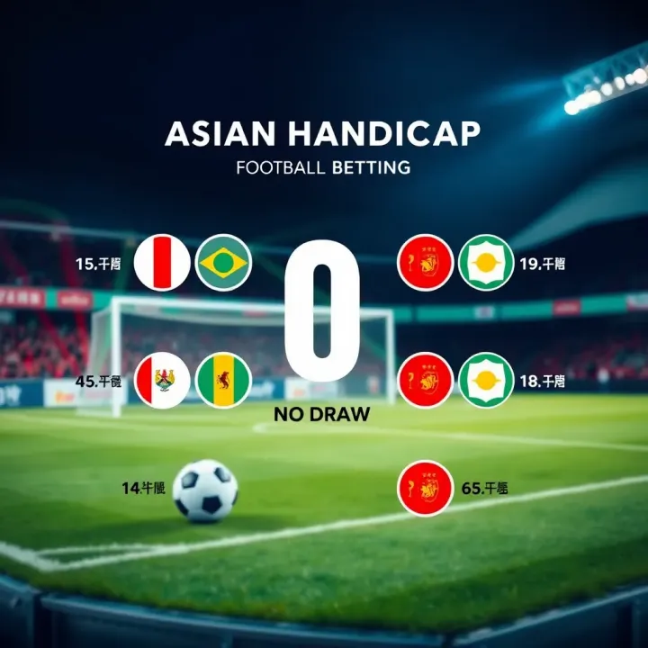 Diagram illustrating the concept of Asian Handicap 0 in football betting with team symbols and no draw option