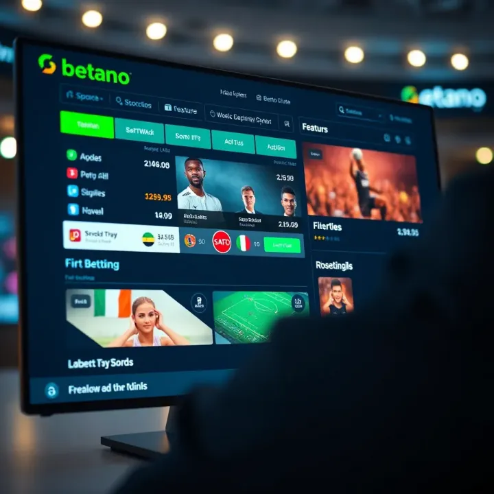 User interface of Betano online betting platform showing sports betting options in Nigeria