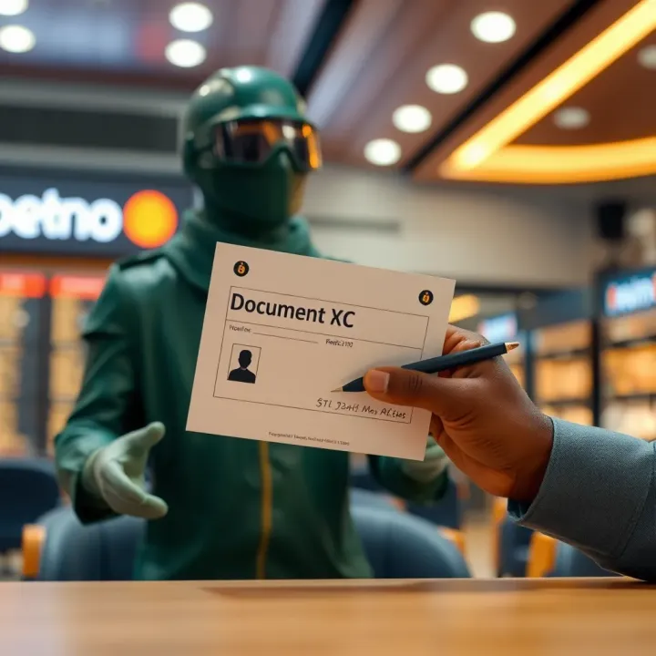 Illustration showing secure document verification for KYC approval on Betano platform