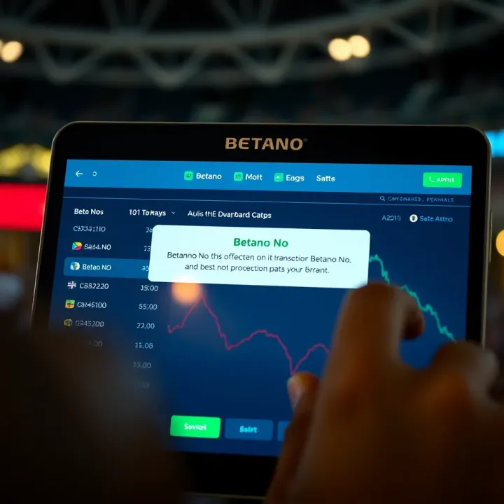 Screenshot of Betano betting platform displaying a notification about Betano No during a transaction